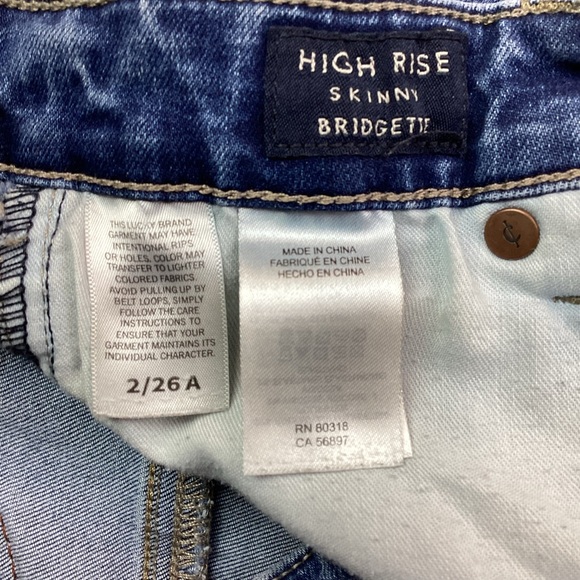 Lucky Brand Bridgette High Rise Skinny Button-fly Jeans Blue - Picture 14 of 16